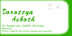 dorottya asboth business card